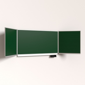 Klapp-Schiebetafel wandmontiert, Mittelfläche 200x100 cm, Stahlemaille grün Klapp-Schiebetafel wandmontiert, Mittelfläche 200x100 cm, Stahlemaille grün